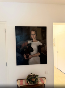 toon kelder roofkunst portret van een jong meisje